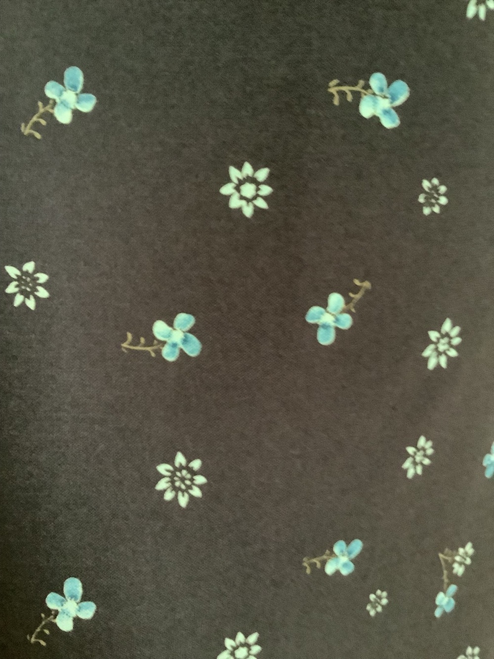 Jaclyn Smith Vintage Maxi Stretch Skirt-Blue Floral Pattern-Elastic Waist-M - Picture 2 of 7